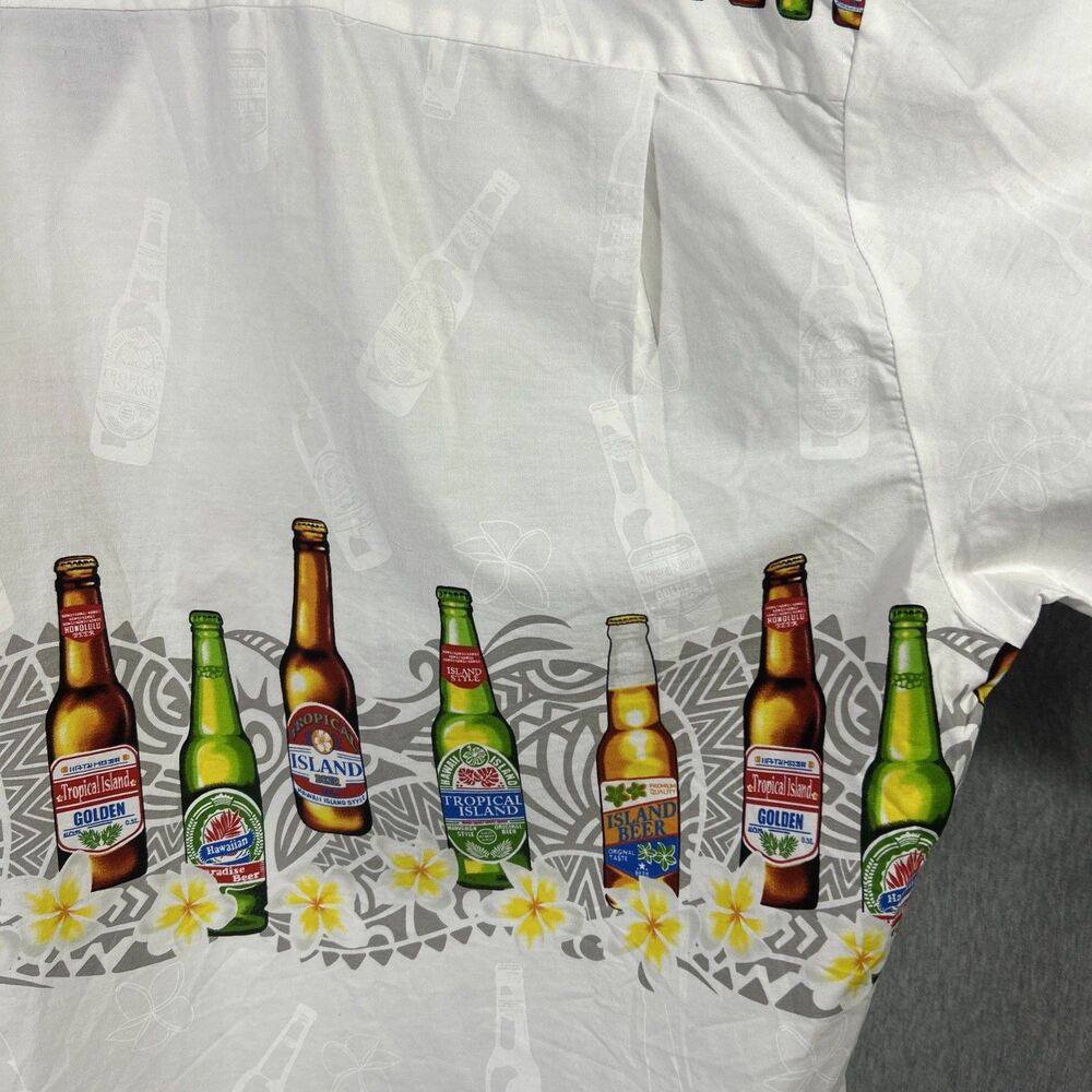 Pacific Legend Shirt Beer Bottles Tropical Hawaiian Hawaii Made Button Up-XXXL - Picture 13 of 16